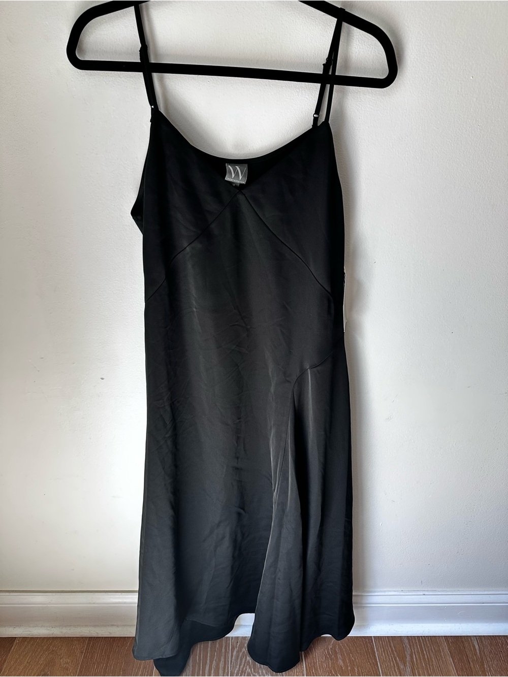 Worthington Black Asymmetrical Slip Dress